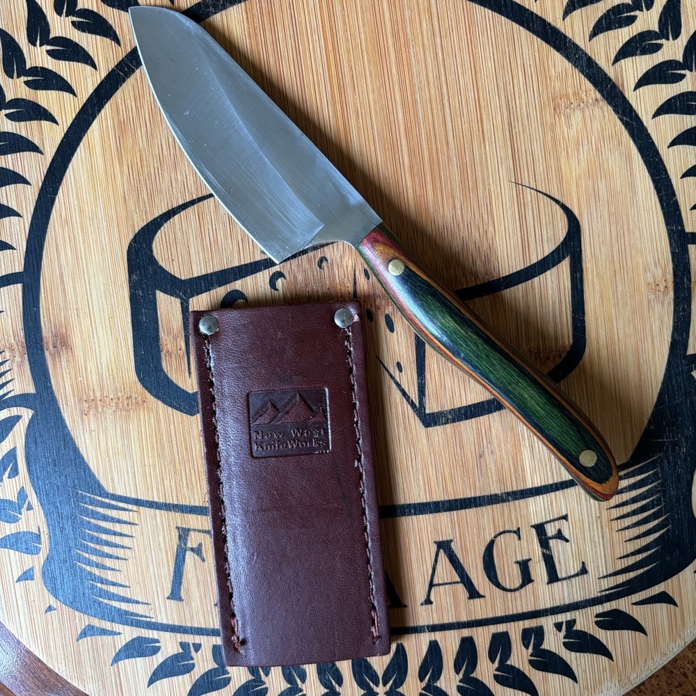 New West Knife Works  3” Mini-Chopper & Leather Sheath